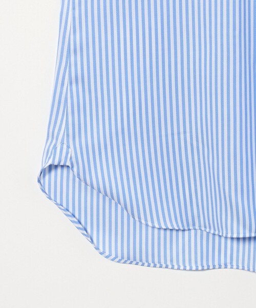 UNITED ARROWS(ユナイテッドアローズ)の「イージーケア AG パナマストライプ ワイドスプレッドカラー シャツ -イージーケア・抗菌防臭・通気性-(ビジネスシャツ・メンズ・グレー系/ライトブルー・39cm/41cm/40cm/38cm)」の7枚目の写真
