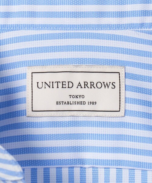 UNITED ARROWS(ユナイテッドアローズ)の「イージーケア AG パナマストライプ ワイドスプレッドカラー シャツ -イージーケア・抗菌防臭・通気性-(ビジネスシャツ・メンズ・グレー系/ライトブルー・39cm/41cm/40cm/38cm)」の13枚目の写真