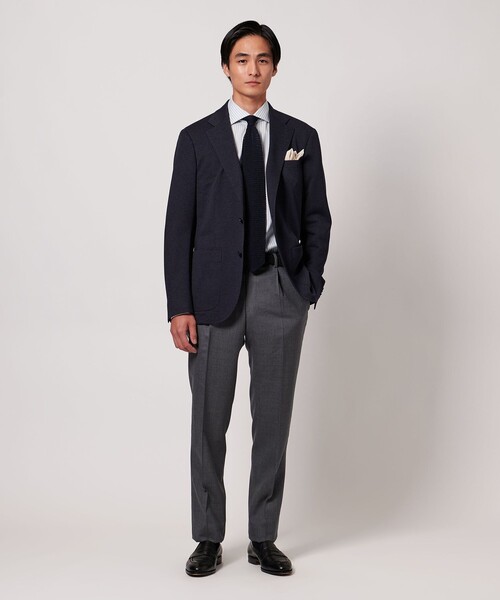 UNITED ARROWS(ユナイテッドアローズ)の「イージーケア AG パナマストライプ ワイドスプレッドカラー シャツ -イージーケア・抗菌防臭・通気性-(ビジネスシャツ・メンズ・グレー系/ライトブルー・39cm/41cm/40cm/38cm)」の17枚目の写真