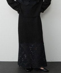 【TEN by LA BELLE ETUDE】Crochet long knit skirt