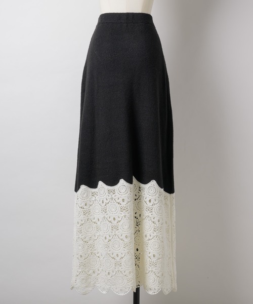 LA BELLE ETUDE(ラベルエチュード)の「【TEN by LA BELLE ETUDE】Crochet long knit skirt(スカート・レディース・ブラック/その他・0/1)」の22枚目の写真