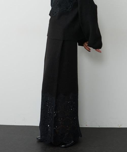 LA BELLE ETUDE(ラベルエチュード)の「【TEN by LA BELLE ETUDE】Crochet long knit skirt(スカート・レディース・ブラック/その他・0/1)」の14枚目の写真