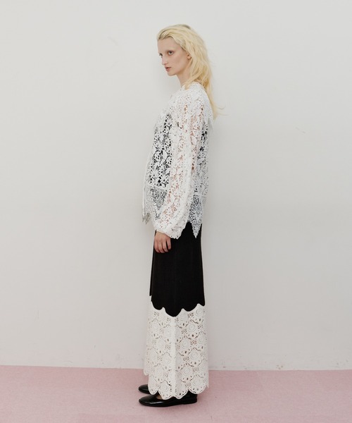 セール】【TEN by LA BELLE ETUDE】Crochet long knit skirt（スカート