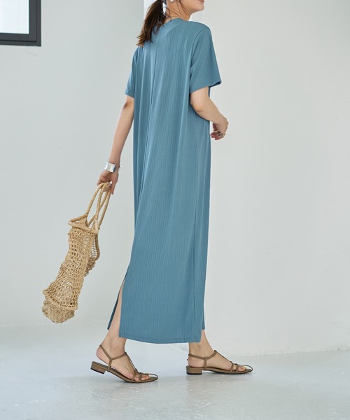 MassimoDutti｜リネン半袖ミディワンピース涼感×お洒落デザイン Massimo Dutti(マッシモドゥッティ)のレディース ワンピース