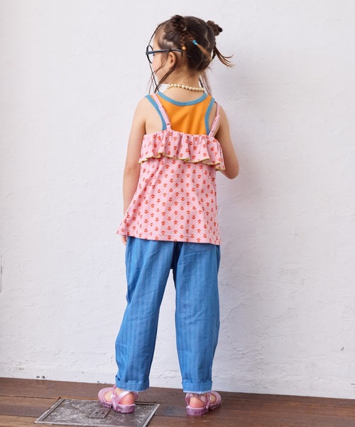 MARKEY'S（マーキーズ）の「総柄フリルキャミソール（キャミソール・キッズ・グリーン/ピンク/ブラック・90/100/110/120/130）」の11枚目の写真