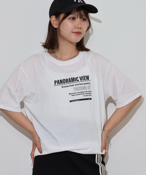 mitis(ミティス)の「mitis ビッグシルエットラバープリントTシャツ(Tシャツ/カットソー・レディース・ブラック/ホワイト系/ホワイト系1/ホワイト系2/グレー系2/オフホワイト/グレー系/ブラック系2/グレー系1/ブラック系1/チャコール/ブラック系・M)」の4枚目の写真