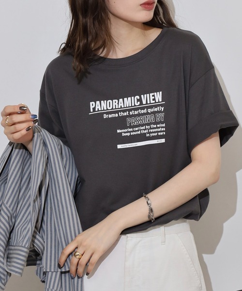 mitis(ミティス)の「mitis ビッグシルエットラバープリントTシャツ(Tシャツ/カットソー・レディース・ブラック/ホワイト系/ホワイト系1/ホワイト系2/グレー系2/オフホワイト/グレー系/ブラック系2/グレー系1/ブラック系1/チャコール/ブラック系・M)」の16枚目の写真