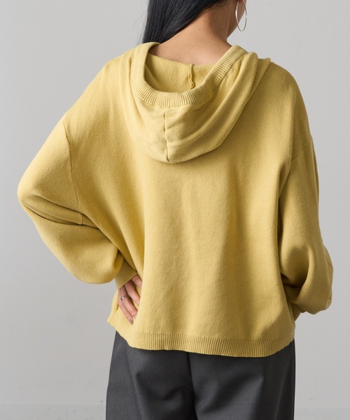 MAGASIN DE MODE Onjna(マガジンデモードオンジェナ )の「【MAGASIN DE MODE Onjna】フーディニット Y2K 韓国 XNN(ニット/セーター・レディース・イエロー/ブラック/チャコールグレー・FREE)」の10枚目の写真