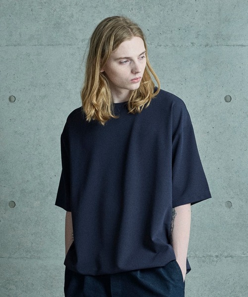 FUSE(フューズ)の「シアサッカー調ルーズフィットTEE(Tシャツ/カットソー・メンズ・ホワイト/ブラック/ネイビー・03/02/01)」の13枚目の写真