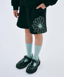 Mardi Mercredi（マルディメクルディ）の「KIDS SWEAT SHORTS FLOWER / キッズ スウェット ショーツ フラワー（スウェットパンツ）」