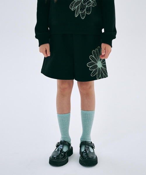Mardi Mercredi SWEATSHORTSFLOWERショートパンツ KIDS SWEAT SHORTS FLOWER（スウェットパンツ）｜Mardi Mercredi