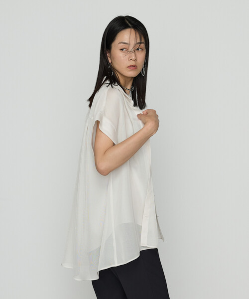 COMME CA（コムサ）の「ドライカラミ/クリアスムース シャツ（シャツ/ブラウス・レディース・ブラック/オフホワイト・9号）」の20枚目の写真