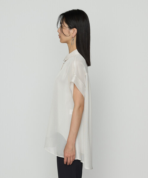 COMME CA（コムサ）の「ドライカラミ/クリアスムース シャツ（シャツ/ブラウス・レディース・ブラック/オフホワイト・9号）」の15枚目の写真