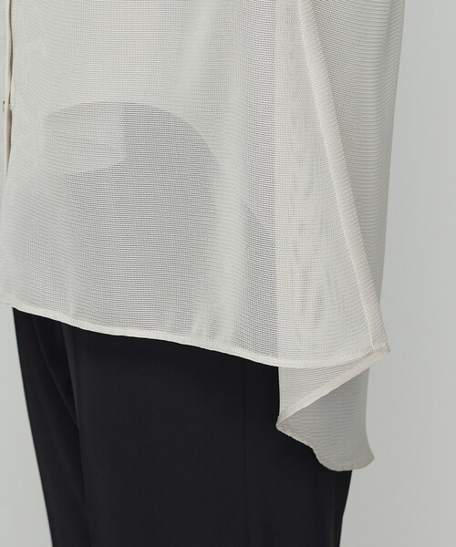 COMME CA（コムサ）の「ドライカラミ/クリアスムース シャツ（シャツ/ブラウス・レディース・ブラック/オフホワイト・9号）」の5枚目の写真