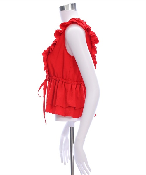 clear（クリア）の「フリルデザインペプラムブラウス[着回し力抜群 夏 カジュアル 大人]≪SS新作≫（シャツ/ブラウス・レディース・オフホワイト/ブラック/レッド/ベージュ/ブラウン・F）」の16枚目の写真