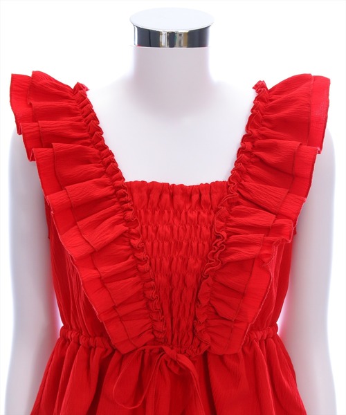 clear（クリア）の「フリルデザインペプラムブラウス[着回し力抜群 夏 カジュアル 大人]≪SS新作≫（シャツ/ブラウス・レディース・オフホワイト/ブラック/レッド/ベージュ/ブラウン・F）」の13枚目の写真