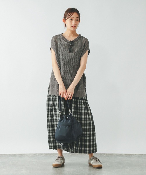 GLOBAL WORK（グローバルワーク）の「洗えるメッシュプルオーバーフレンチスリーブ/320430（Tシャツ/カットソー・レディース・アイボリー/テラコッタ/グレー系その他5・MEDIUM/LARGE）」の13枚目の写真