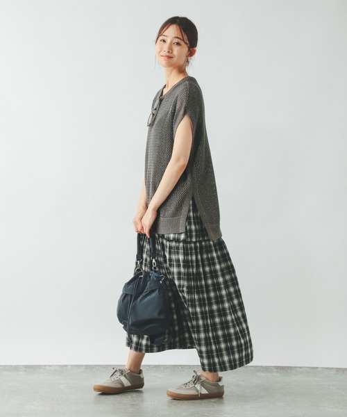 GLOBAL WORK（グローバルワーク）の「洗えるメッシュプルオーバーフレンチスリーブ/320430（Tシャツ/カットソー・レディース・アイボリー/テラコッタ/グレー系その他5・MEDIUM/LARGE）」の14枚目の写真