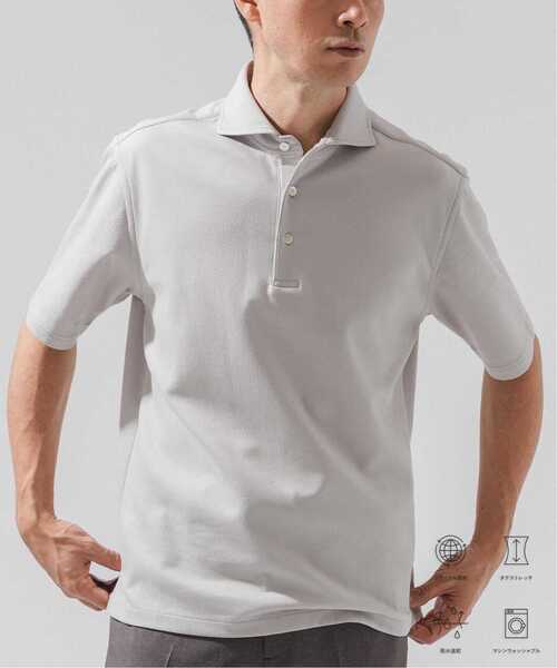 EDIFICE（エディフィス）の「《追加》"吸水速乾＆イージーケア" 36ゲージ ツイリードライ ポロシャツ（ポロシャツ・メンズ・カーキ/グレー/ダークブルー/ライトグレー・SMALL/MEDIUM/LARGE/X-LARGE）」の2枚目の写真