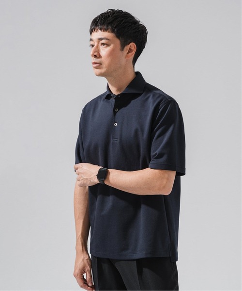 EDIFICE（エディフィス）の「《追加》"吸水速乾＆イージーケア" 36ゲージ ツイリードライ ポロシャツ（ポロシャツ・メンズ・カーキ/グレー/ダークブルー/ライトグレー・SMALL/MEDIUM/LARGE/X-LARGE）」の11枚目の写真