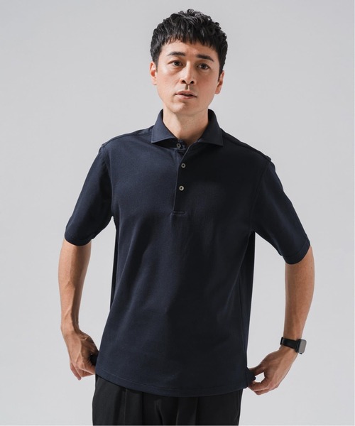 EDIFICE（エディフィス）の「《追加》"吸水速乾＆イージーケア" 36ゲージ ツイリードライ ポロシャツ（ポロシャツ・メンズ・カーキ/グレー/ダークブルー/ライトグレー・SMALL/MEDIUM/LARGE/X-LARGE）」の13枚目の写真