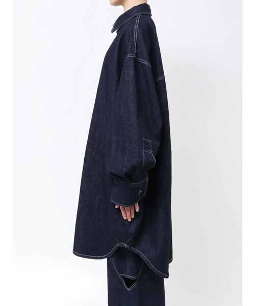 Htage（テージ）の「【Htage】ビッグシルエットデニムシャツ（シャツ/ブラウス・レディース・インディゴブルー・FREE）」の7枚目の写真