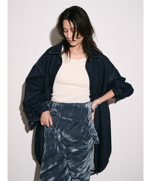 Htage（テージ）の「【Htage】ビッグシルエットデニムシャツ（シャツ/ブラウス・レディース・インディゴブルー・FREE）」の16枚目の写真