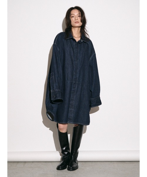 Htage（テージ）の「【Htage】ビッグシルエットデニムシャツ（シャツ/ブラウス・レディース・インディゴブルー・FREE）」の18枚目の写真