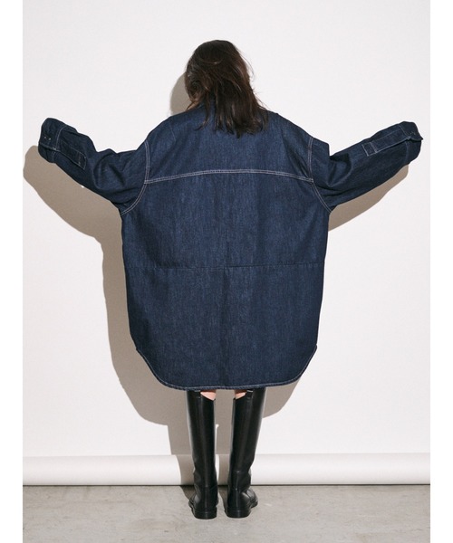 Htage（テージ）の「【Htage】ビッグシルエットデニムシャツ（シャツ/ブラウス・レディース・インディゴブルー・FREE）」の19枚目の写真