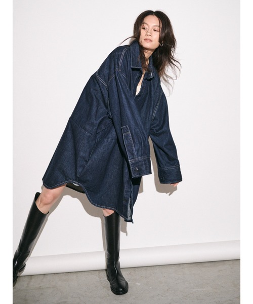 Htage（テージ）の「【Htage】ビッグシルエットデニムシャツ（シャツ/ブラウス・レディース・インディゴブルー・FREE）」の20枚目の写真