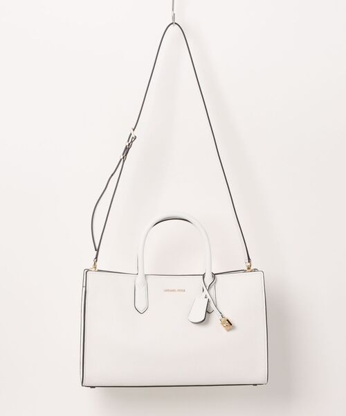 MICHAEL KORS(マイケルコース)の「SCARLETT レザー サッチェル ミディアム(ハンドバッグ・レディース・ホワイト系・FREE)」の4枚目の写真