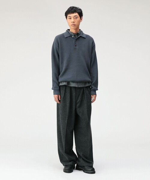 BEAMS（ビームス）の「リラックスフィット 12ゲージ ニットポロ（ニット/セーター・メンズ・チャコールグレー/ブラック/ナチュラル・XL/L/M/S）」の10枚目の写真