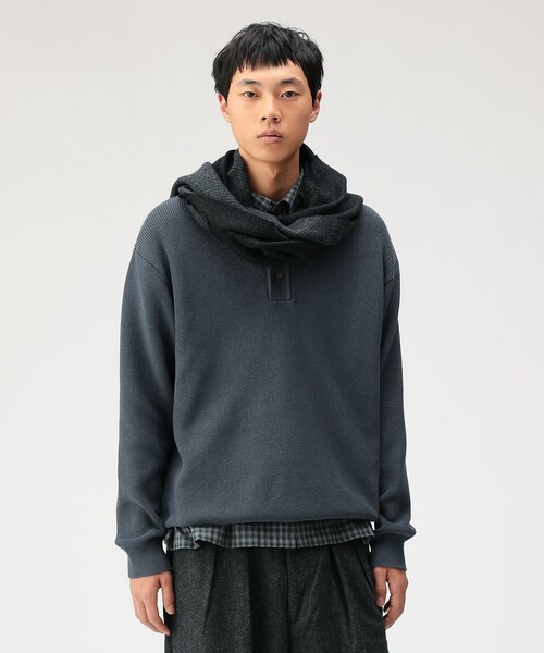 BEAMS（ビームス）の「リラックスフィット 12ゲージ ニットポロ（ニット/セーター・メンズ・チャコールグレー/ブラック/ナチュラル・XL/L/M/S）」の14枚目の写真