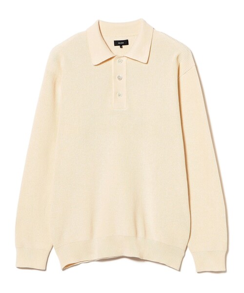 BEAMS（ビームス）の「リラックスフィット 12ゲージ ニットポロ（ニット/セーター・メンズ・チャコールグレー/ブラック/ナチュラル・XL/L/M/S）」の15枚目の写真