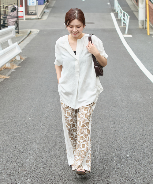 JOURNAL STANDARD(ジャーナルスタンダード)の「《追加3》【洗える】 レーヨン麻ノーカラーブラウス(シャツ/ブラウス・レディース・ブラックミックス/ホワイト/ブルー/ベージュ/ブラック系その他・FREE)」の18枚目の写真