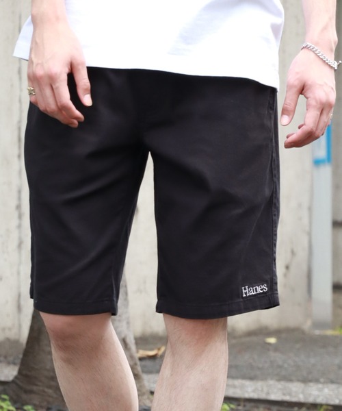 HANES(ヘインズ)の「【HANES/ヘインズ】チノクロス リラクシングショートパンツ(その他パンツ・メンズ・ブラック/ベージュ/ネイビー/カーキ・M/L/LL)」の2枚目の写真