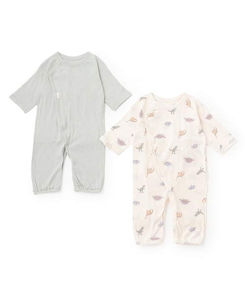 petit main（プティマイン）の「【弱酸性】2WAYオール2P（肌着・キッズ・ライラック/ライトカーキ/ピンク/ベージュ・50-70cm）」の16枚目の写真