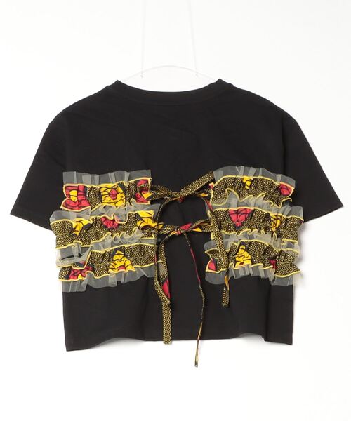tシャツ 「moyan ecri」AFRICAビスチェセット風Tシャツ レディース moyan ecri>AFRICAビスチェセット風Tシャツ（Tシャツ/カットソー