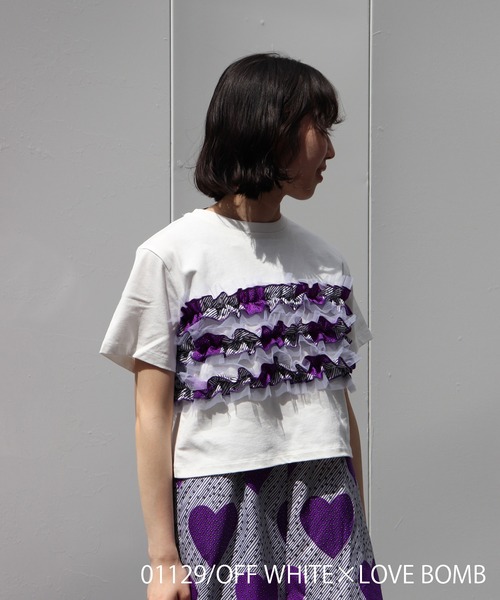 moyan ecri（モヤン エクリ）の「<moyan ecri>AFRICAビスチェセット風Tシャツ（Tシャツ/カットソー・レディース・ホワイト系その他/ホワイト系その他3/ブラック系その他2/ブラック系その他/ブラック系その他3/ホワイト系その他2・FREE）」の2枚目の写真