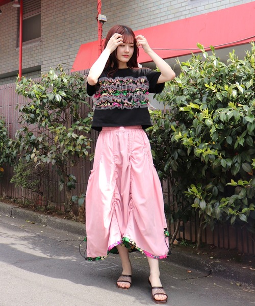 moyan ecri（モヤン エクリ）の「<moyan ecri>AFRICAビスチェセット風Tシャツ（Tシャツ/カットソー・レディース・ホワイト系その他/ホワイト系その他3/ブラック系その他2/ブラック系その他/ブラック系その他3/ホワイト系その他2・FREE）」の8枚目の写真