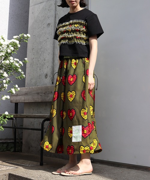 moyan ecri>AFRICAビスチェセット風Tシャツ（Tシャツ/カットソー