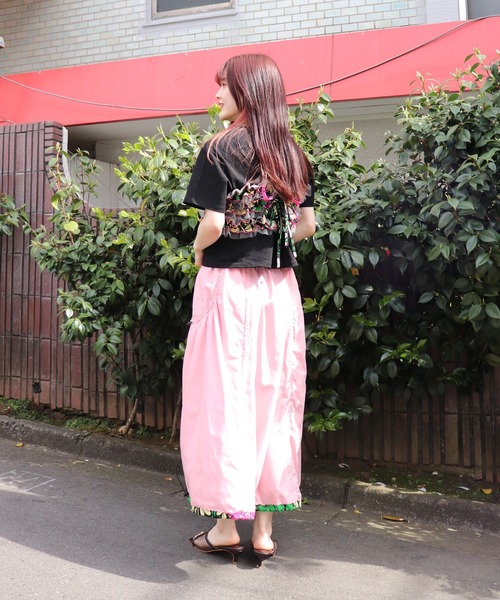 moyan ecri（モヤン エクリ）の「<moyan ecri>AFRICAビスチェセット風Tシャツ（Tシャツ/カットソー・レディース・ホワイト系その他/ホワイト系その他3/ブラック系その他2/ブラック系その他/ブラック系その他3/ホワイト系その他2・FREE）」の9枚目の写真