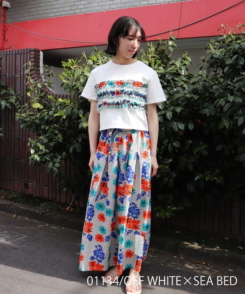 tシャツ 「moyan ecri」AFRICAビスチェセット風Tシャツ レディース moyan ecri>AFRICAビスチェセット風Tシャツ（Tシャツ/カットソー
