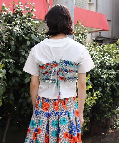 moyan ecri（モヤン エクリ）の「<moyan ecri>AFRICAビスチェセット風Tシャツ（Tシャツ/カットソー・レディース・ホワイト系その他/ホワイト系その他3/ブラック系その他2/ブラック系その他/ブラック系その他3/ホワイト系その他2・FREE）」の16枚目の写真