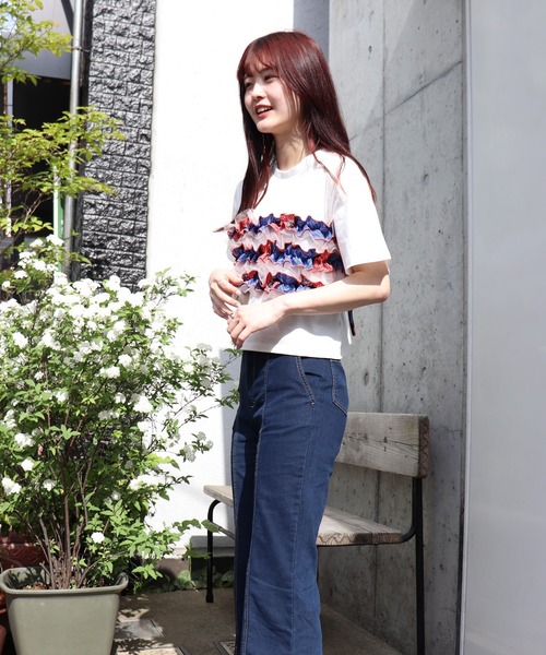 moyan ecri（モヤン エクリ）の「<moyan ecri>AFRICAビスチェセット風Tシャツ（Tシャツ/カットソー・レディース・ホワイト系その他/ホワイト系その他3/ブラック系その他2/ブラック系その他/ブラック系その他3/ホワイト系その他2・FREE）」の19枚目の写真