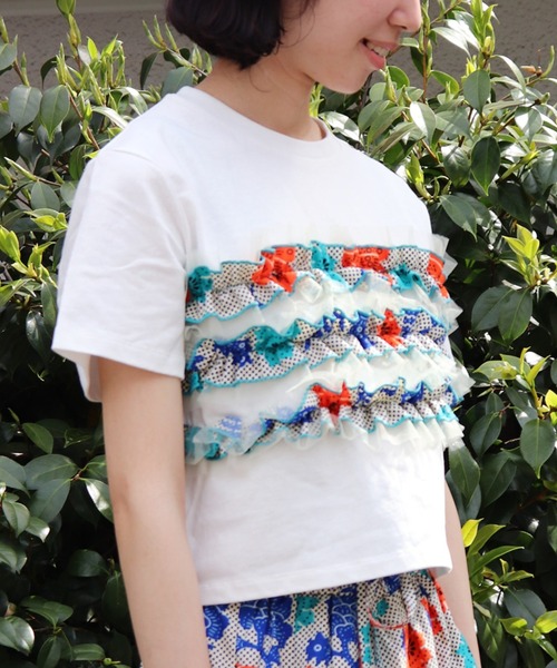 tシャツ 「moyan ecri」AFRICAビスチェセット風Tシャツ レディース AFRICAビスチェセット風Tシャツ - ショップ moyan ecri Tシャツ