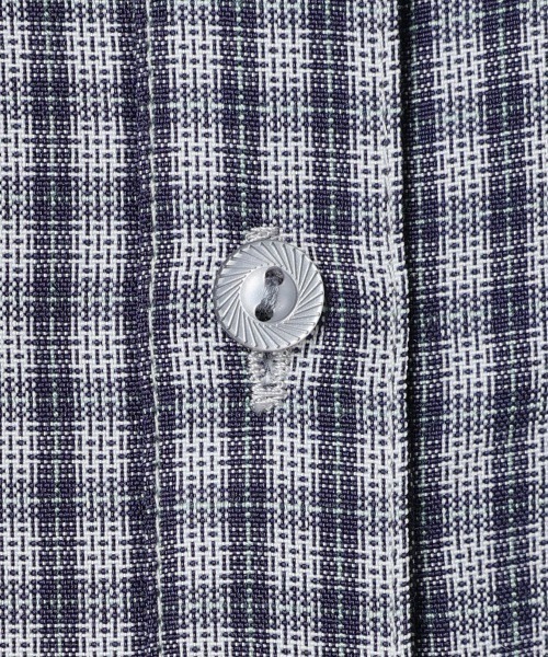 F i.n.t(フィント)の「ローウエストセーラーチェックシャツワンピース【1枚で快適】夏服(シャツワンピース・レディース・ライトグリーン/ネイビー×ホワイト・FREE)」の10枚目の写真