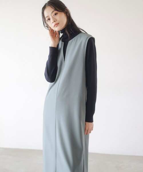 B:MING by BEAMS（ビーミングバイビームス）の「タートルネック ニット × スキッパー ワンピース セット（S～M）（ワンピース・レディース・グリーン系その他/ブラウン系その他/ブラック・MEDIUM/SMALL）」の7枚目の写真