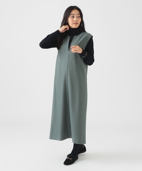 B:MING by BEAMS（ビーミングバイビームス）の「タートルネック ニット × スキッパー ワンピース セット（S～M）（ワンピース・レディース・グリーン系その他/ブラウン系その他/ブラック・MEDIUM/SMALL）」の8枚目の写真