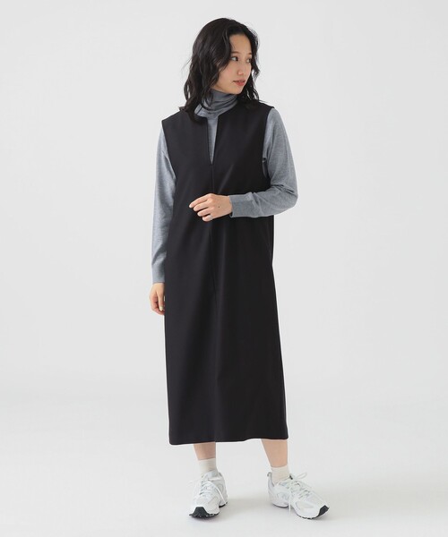 B:MING by BEAMS（ビーミングバイビームス）の「タートルネック ニット × スキッパー ワンピース セット（S～M）（ワンピース・レディース・グリーン系その他/ブラウン系その他/ブラック・MEDIUM/SMALL）」の13枚目の写真